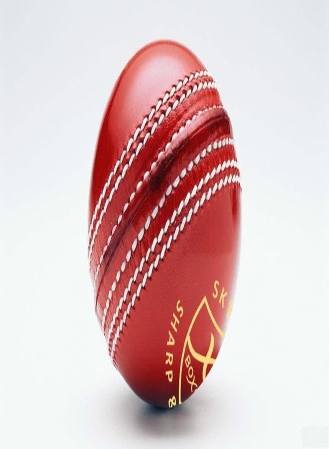 BOXCO Skyline Hand Stiched Four Piece Cricket Leather Ball for T20, One Day and Test Matches (Red) (Pack of 4) - Image 2