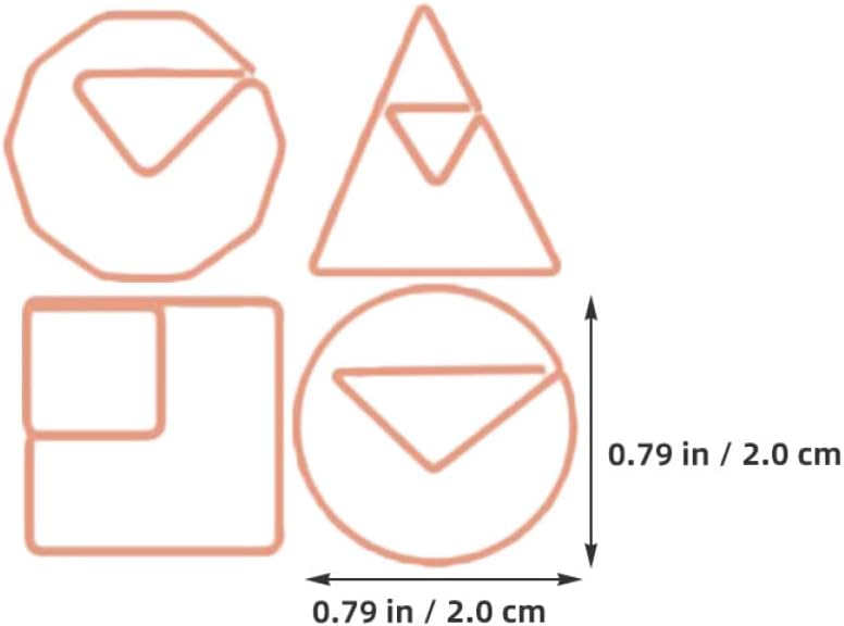 Decorative Paper Clips Rose Gold 60pcs Geometric Metal Office Clips Multi-use Small Paperclips for Document Organizing and School Supplies Style - Image 2