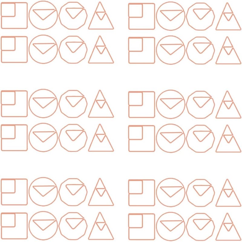 Decorative Paper Clips Rose Gold 60pcs Geometric Metal Office Clips Multi-use Small Paperclips for Document Organizing and School Supplies Style - Image 1