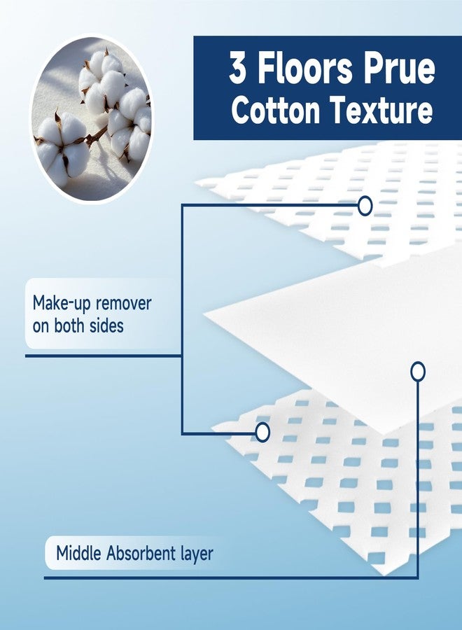 HMTM Cotton Pads, 100% Pure Cotton and Lint Free, 200 Count, Cotton Rounds for Face, Natural for Makeup Remover, Nail Polish Remover, Suitable for All Skin Types - Image 3