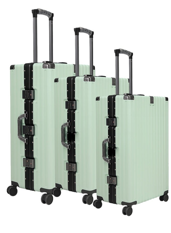 إن كي أكس مجموعة من 3 قطع من حقائب السفر ذات العجلات الدوارة 360 درجة المصنوعة من الألومنيوم الصلب مع قفل إدارة أمن النقل (TSA) مقاس 20/24/28 بوصة - Image 1