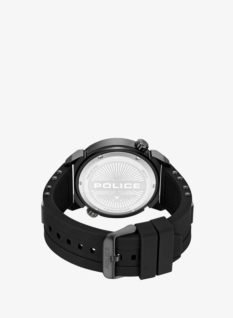 Police Black Men's Boa Black Dial and Black Silicone Strap Watch for Men 48mm for Men | Best Price UAE