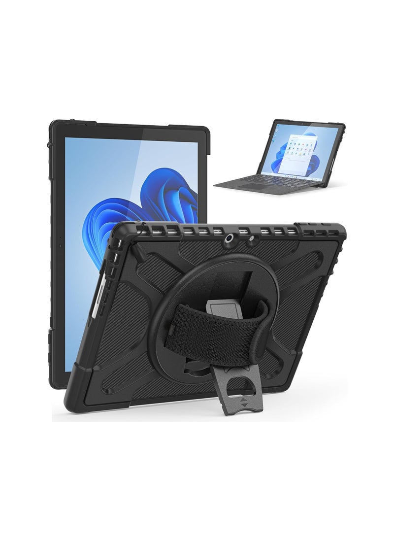 General Compatible with Microsoft Surface Pro 9/10/11 Cases 13-inch, Heavy Duty Rugged Shockproof Drop Case with 360 Degree Swivel Stand, Hand Strap Compatible Keyboard Cover Keyboard  - Image 1