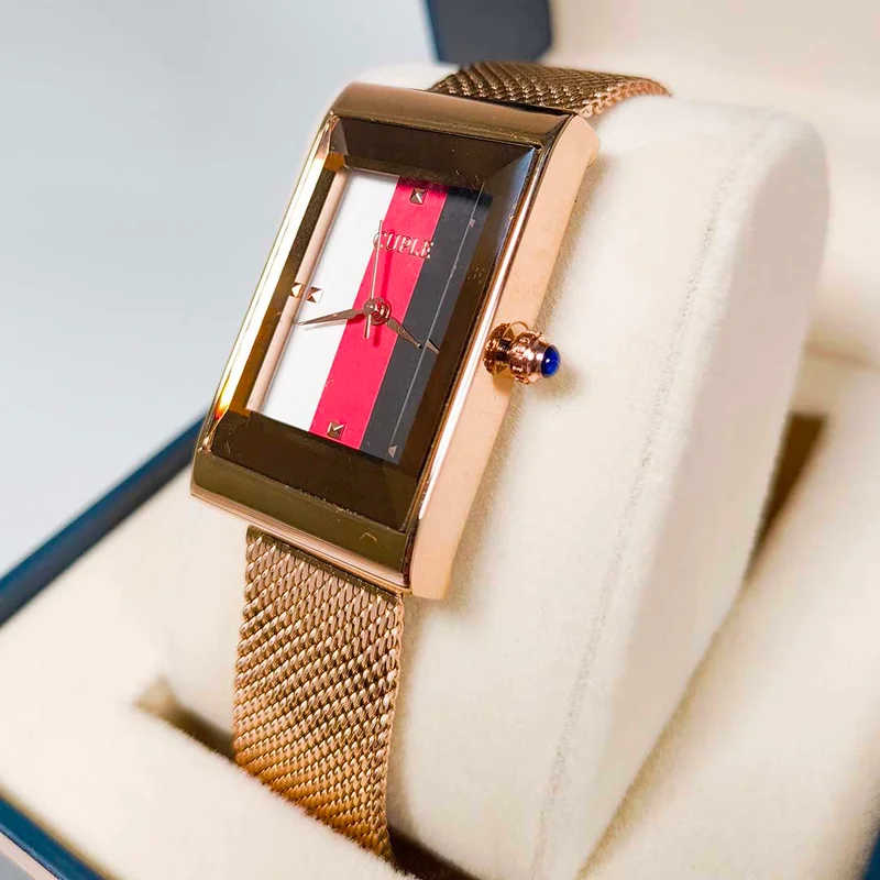 كابلي Womens Rose Gold Dial Analog Wrist Watch