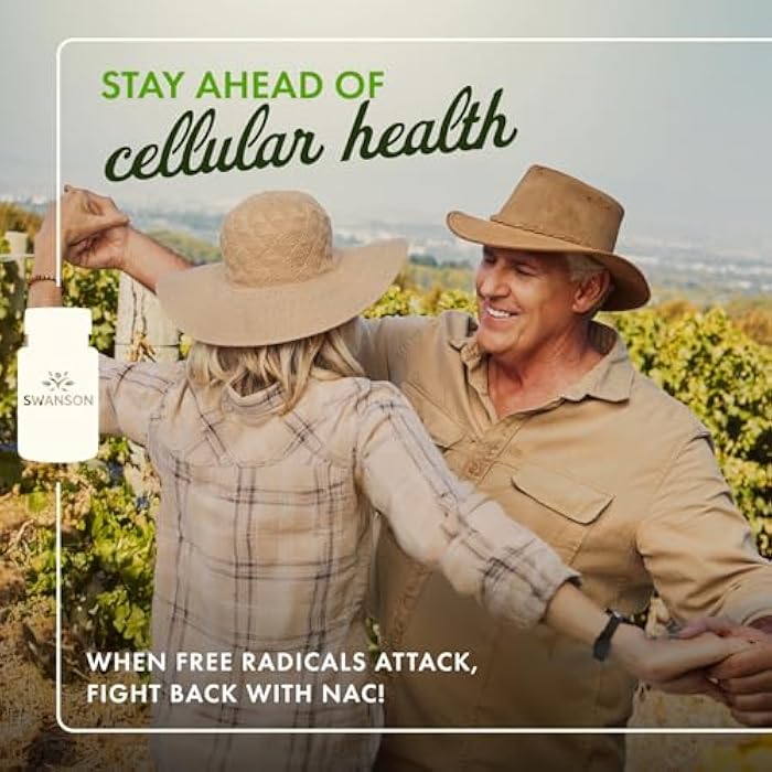 Swanson NAC N-Acetyl Cysteine Antioxidant Liver Support & Amino Acids Supplement 600 mg 100 Capsules - Image 2