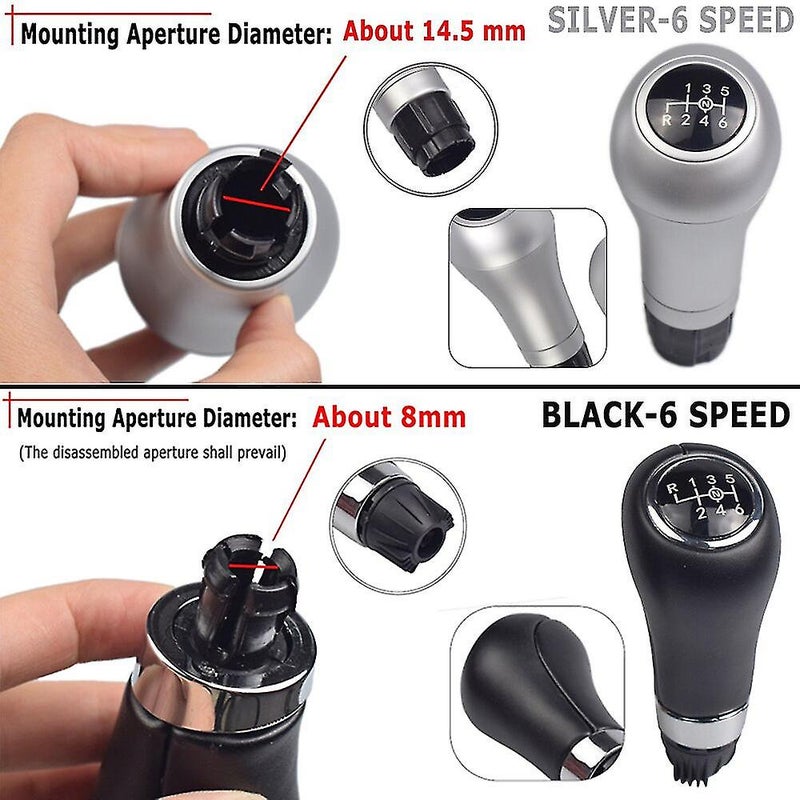 Automatic Manual Leather Gear Shift Knob Cover Compatible With Mercedes Benz C/e/glk W202 W203 W204 5/6 Speed C260 C200 E180 E200 E260 E300 - Image 1