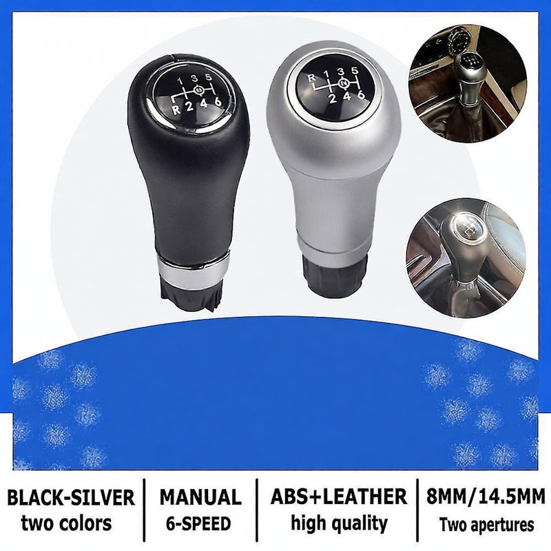 Automatic Manual Leather Gear Shift Knob Cover Compatible With Mercedes Benz C/e/glk W202 W203 W204 5/6 Speed C260 C200 E180 E200 E260 E300 - Image 2
