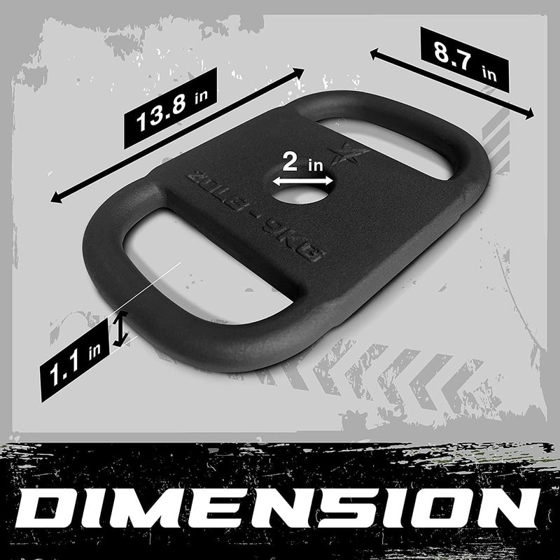 Yes4All وزن ريك من الحديد الزهر بتصميم أمريكي مسجل ببراءة اختراع من Yes4All 20LB مع مقبض دائري مطور وحافة ناعمة - Image 2