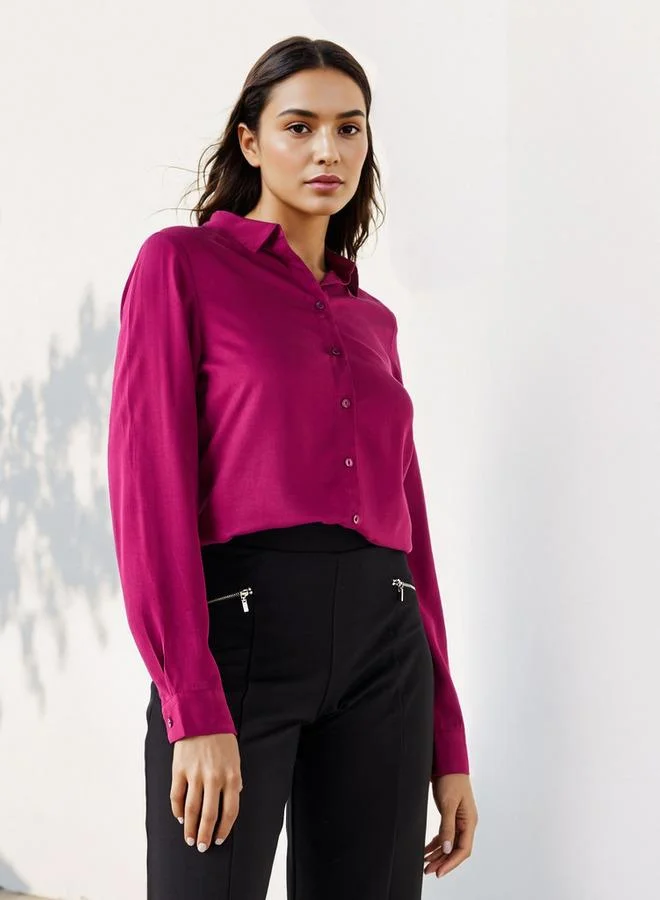 Splash FAV Regular Fit Collared Viscose Shirt