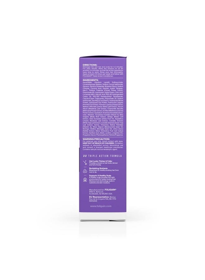 FOLIGAIN Triple Action Shampoo For Thinning Hair, Women's Volumizing Shampoo with 2% Trioxidil, 8 Fl. Oz. (WRGroup) - Image 3