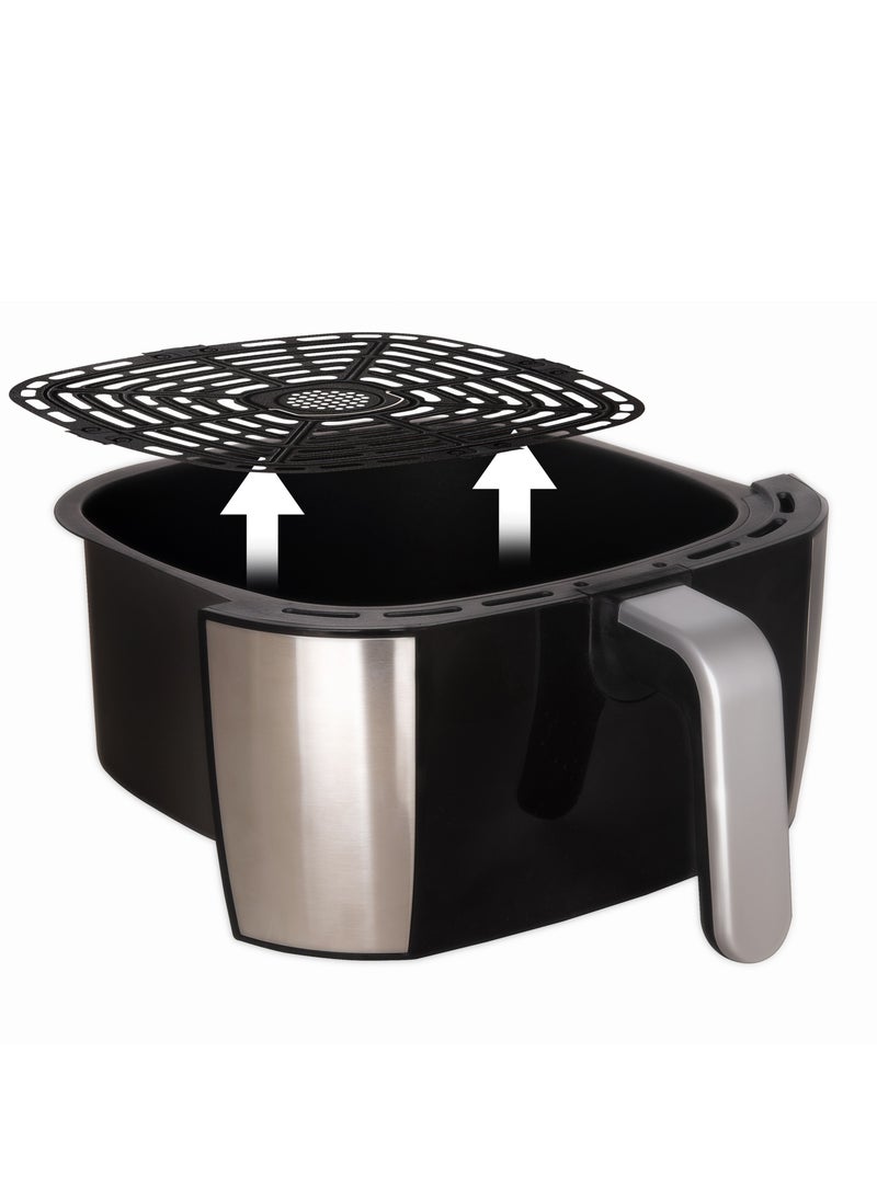 Mediatech - Healthy Air Fryer XXL, 7.2L , Digital Touch Control ,Oil-Less Fryer, Easy Clean Basket, 8 Preset Functions, Rapid Air Convection ,MT-AF1000- Silver/Black - Image 1