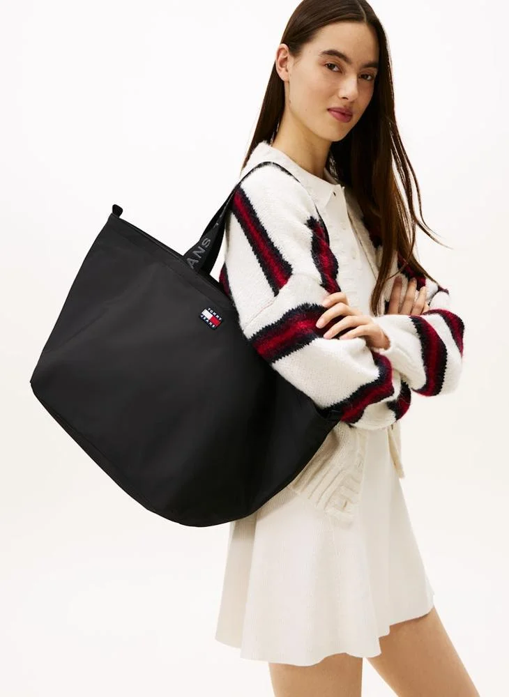 TOMMY JEANS Essential Repeat Logo Tote Bag