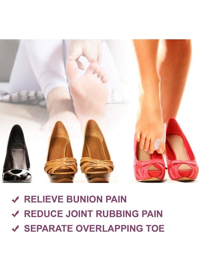 Promifun Bunion Cushion Protector, 10 Packs of Bunion Corrector Pads with Separator for Big Toe, Gel Shield for Foot Pain Relief, Calluses, Corns - Clear - Image 3