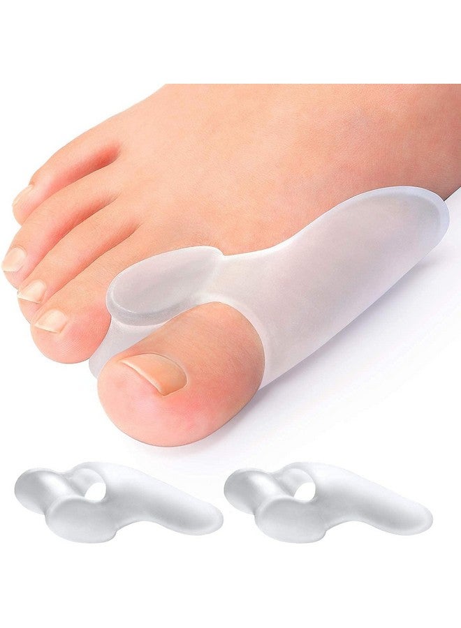 Promifun Bunion Cushion Protector, 10 Packs of Bunion Corrector Pads with Separator for Big Toe, Gel Shield for Foot Pain Relief, Calluses, Corns - Clear - Image 1
