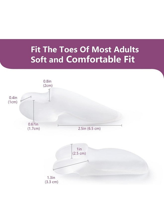 Promifun Bunion Cushion Protector, 10 Packs of Bunion Corrector Pads with Separator for Big Toe, Gel Shield for Foot Pain Relief, Calluses, Corns - Clear - Image 2