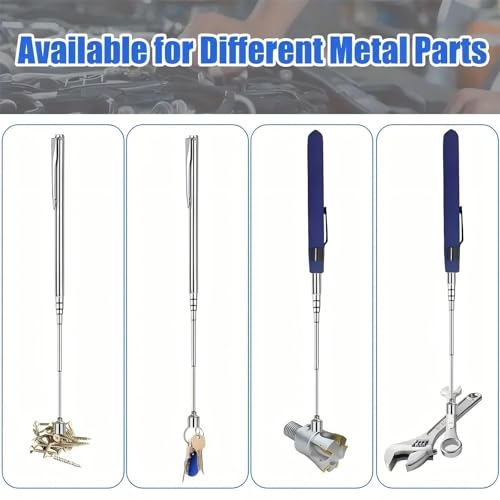 Adullpony Telescoping Magnetic Pickup Tool - Extendable Stick 2Pcs Includes 8LB & 2LB Magnet for Mechanics, Car Tools, Reaching Hard-to-Reach Areas - Image 3