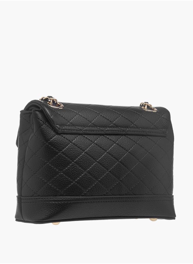 Le Confort - Womens Quilted Crossbody Bag With Flap Closure And Chain Strap - Image 1