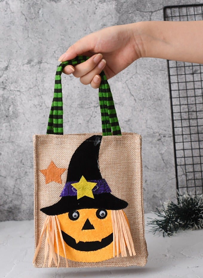 Non-woven Handbags Candy Bags Pumpkin Bag Decorations Prop Gift Bags Halloween (Pumpkin Bag) - Image 1