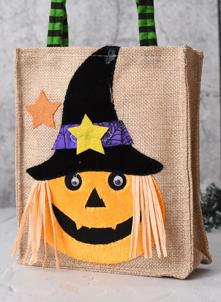 Non-woven Handbags Candy Bags Pumpkin Bag Decorations Prop Gift Bags Halloween (Pumpkin Bag) - Image 2