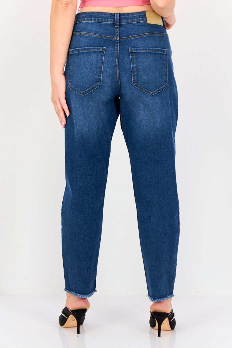 VERO MODA I Scenery by Vero Moda Women Girlfriend Fit Washed Stretchable Jeans, Blue - Image 3