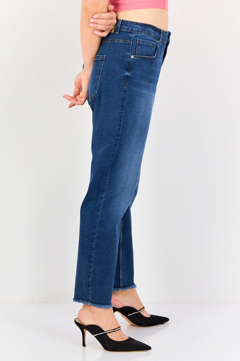 VERO MODA I Scenery by Vero Moda Women Girlfriend Fit Washed Stretchable Jeans, Blue - Image 2