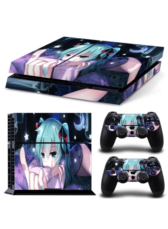 مجموعة ملصقات كرتونية غير لامعة لجهاز PS4 ووحدة التحكم