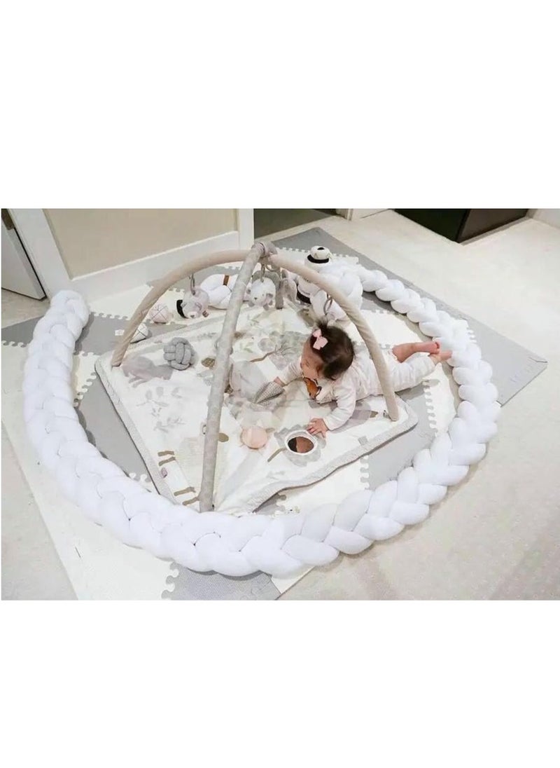 D&L Braided Crib Bumper 3M/9.84 FT White With Storage Bag  - Image 3