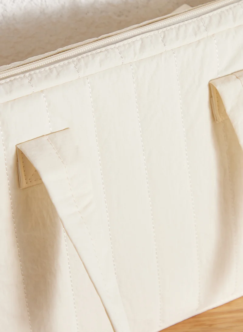 Ginger Quilted Laptop Bag With Strap