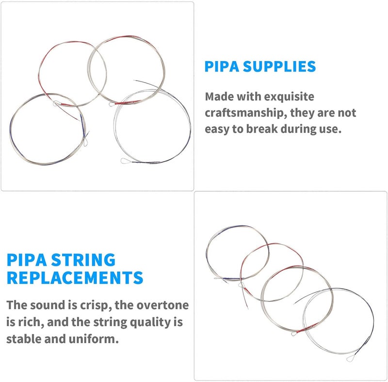 4pcs Pipa Strings Replacement Wire Strings for Chinese Lute Instrument Practice and Performance Accessories Easy to Install Portable and Lightweight - Image 3