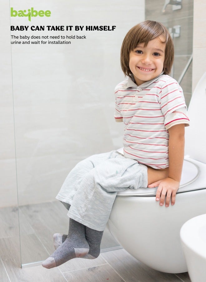 بيبي مقعد المرحاض للأطفال من بايبي تايني تريك | كرسي مقعد تدريب الأطفال على المرحاض، يناسب المراحيض الدائرية والبيضاوية، غير قابل للانزلاق مع مقعد واقي من الرذاذ للأطفال من سن 1 إلى 8 سنوات للأطفال والأولا - Image 4