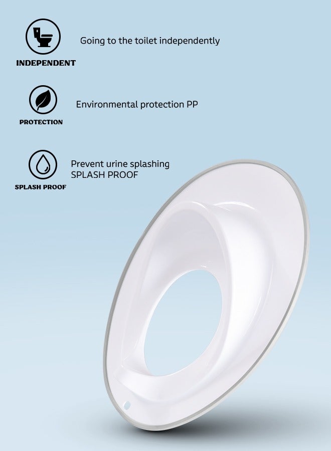 بيبي مقعد المرحاض للأطفال من بايبي تايني تريك | كرسي مقعد تدريب الأطفال على المرحاض، يناسب المراحيض الدائرية والبيضاوية، غير قابل للانزلاق مع مقعد واقي من الرذاذ للأطفال من سن 1 إلى 8 سنوات للأطفال والأولا - Image 3