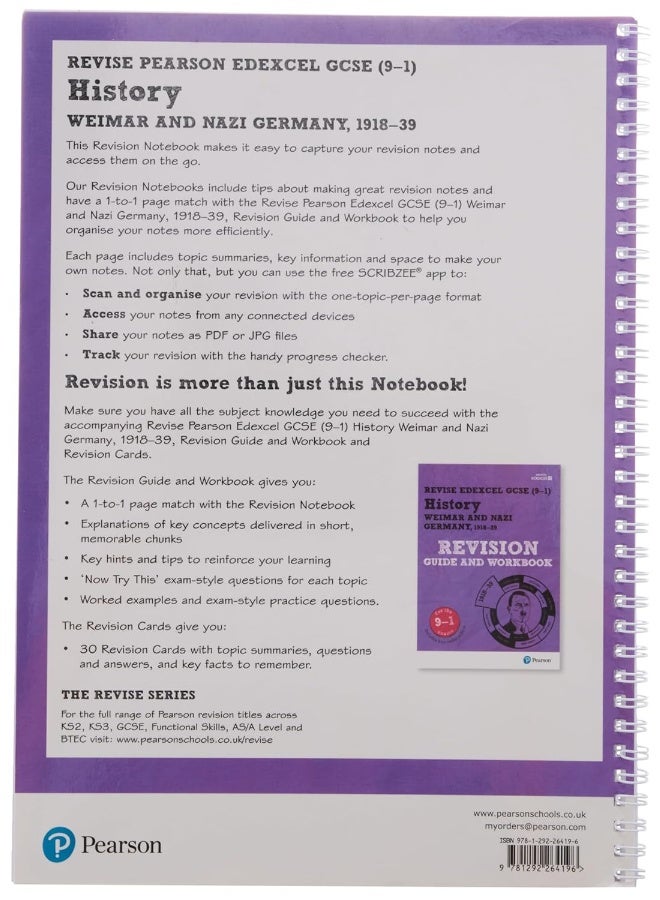 Pearson REVISE Edexcel GCSE (9-1) History Weimar and Nazi Germany Revision Notebook: For 2024 and 2025 assessments and exams (Revise Edexcel GCSE History 16)  - Image 3