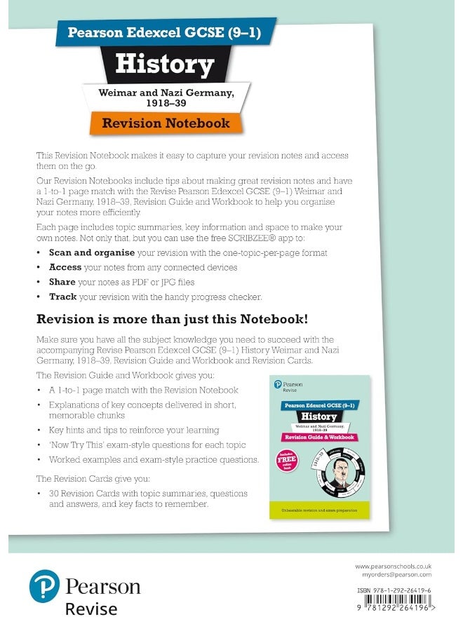 Pearson REVISE Edexcel GCSE (9-1) History Weimar and Nazi Germany Revision Notebook: For 2024 and 2025 assessments and exams (Revise Edexcel GCSE History 16)  - Image 2