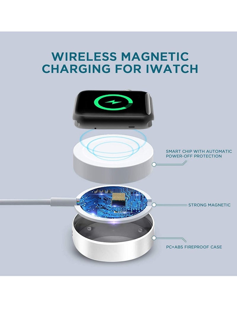Update Version Smart Watch Charger Wireless USB 3.3 ft/1m Charging Cable for Apple Watch Series SE/6/5/4/3/2/1 iOS 6.0 & iPhone 12/11/Pro/Max/XR/XS/XS Max/X&iPad Series