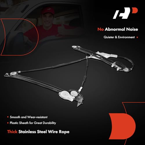 A-Premium منظم نافذة كهربائية A-Premium بدون استبدال المحرك لسيارة BMW 128i 135i 1 Series M E82 E88 2008-2013 جانب الراكب الأمامي - Image 5