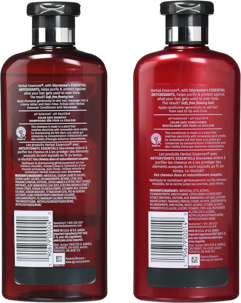 Herbal Essences مجموعة شامبو وبلسم هيربال إسينسز بيو رينيو من فاكهة قهوة أرابيكا، 13.5 أونصة سائلة - Image 2