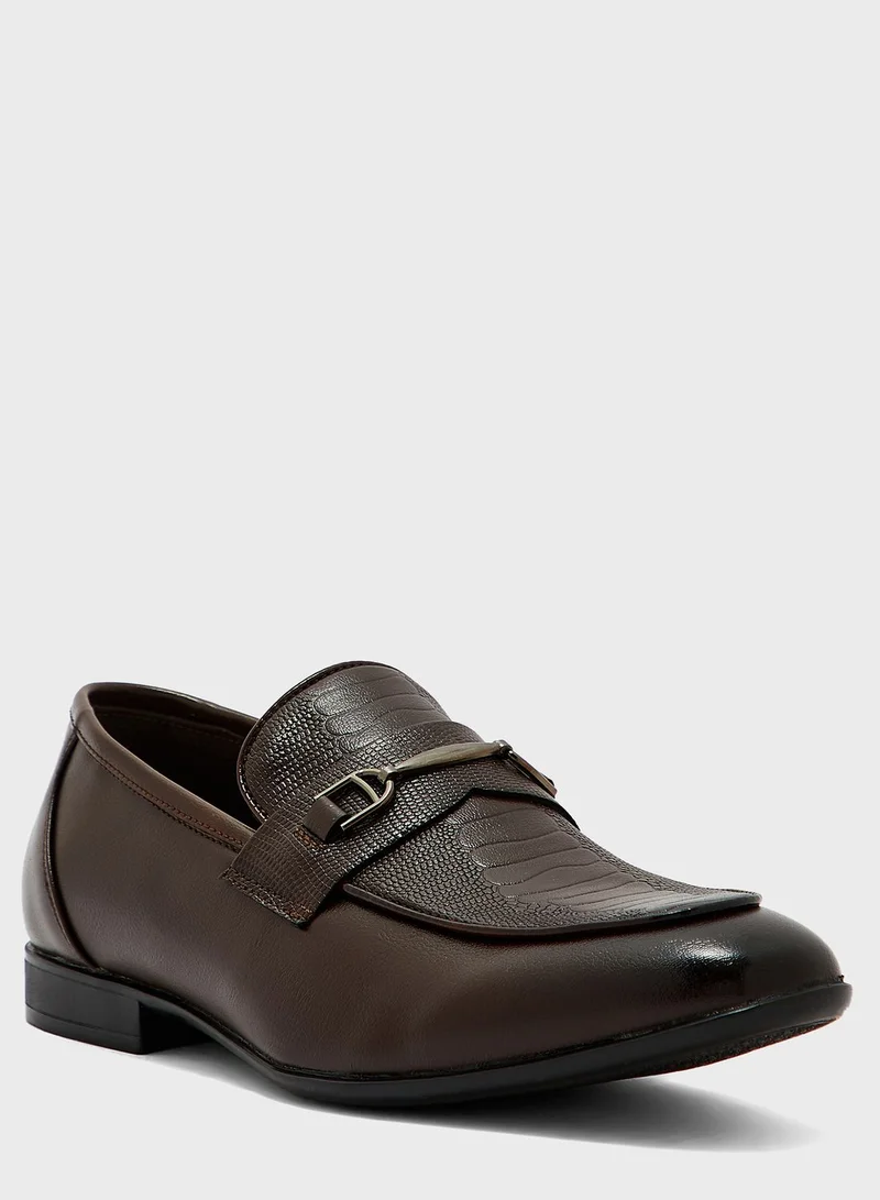 Robert Wood Reptile Print Formal Slip Ons