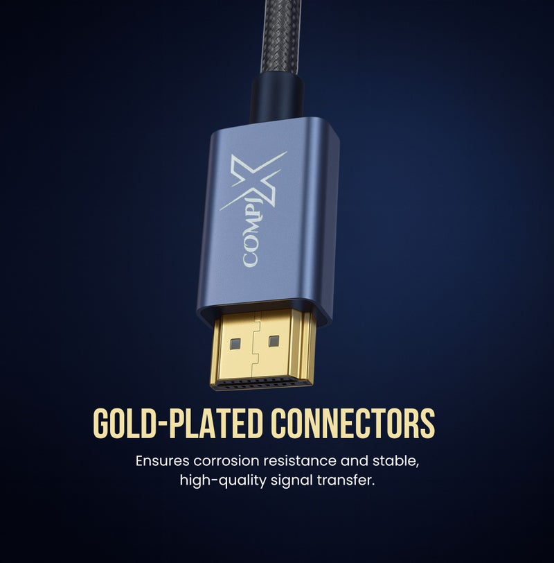 COMPIX USB C to HDMI Cable 2M, USB 3.1 Type C to HDMI 4K@60Hz Ultra HD, Braided Gold-Plated Type C Cable, Thunderbolt 4/5 for MacBook Pro, iPhone 17/16 Pro Max, iPad Air/Pro, Samsung S25/S26 - Grey - Image 2