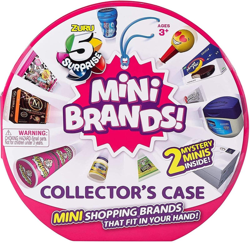 5 Surprise Mini Brands Collectors Case Series 1 by Zuru (Includes 2 Mini Toys) Red - Image 1