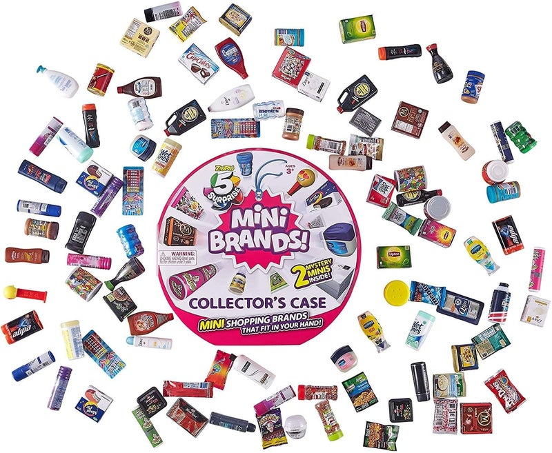 5 Surprise Mini Brands Collectors Case Series 1 by Zuru (Includes 2 Mini Toys) Red - Image 2