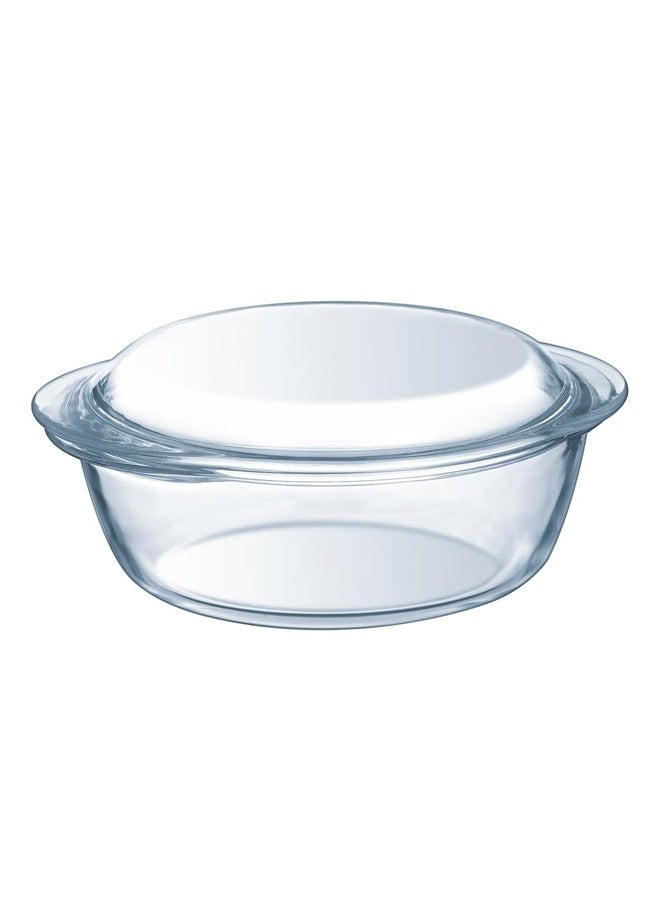 keke Double-Handled Tempered Glass Bowl with Lid – Microwave Safe, Premium Borosilicate Glass - Image 1