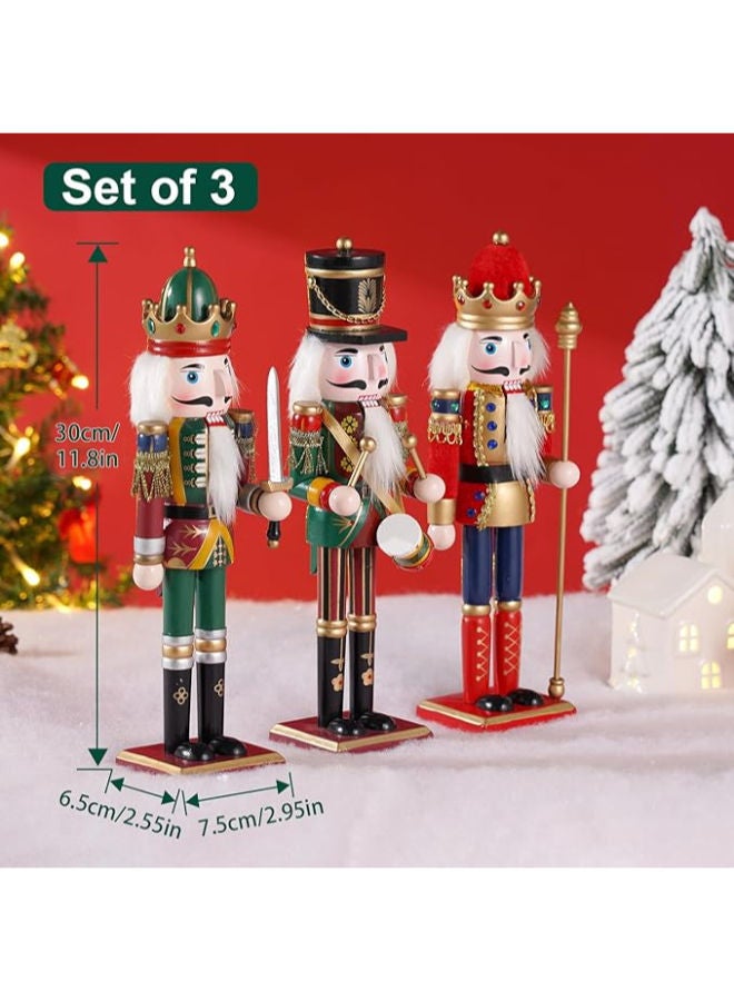 3 قطع - جندي كسارة البندق الخشبي لعيد الميلاد - Image 2