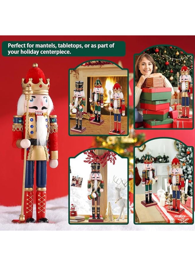 3 قطع - جندي كسارة البندق الخشبي لعيد الميلاد - Image 4