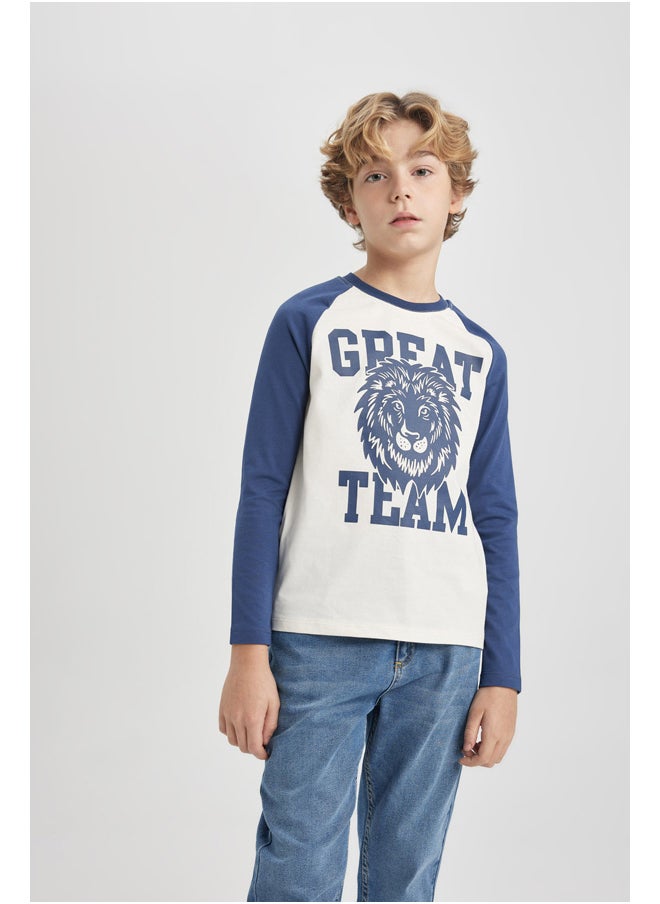 DeFacto - Boy Regular Fit Crew Neck Knitted Long Sleeve T-Shirt - Image 1