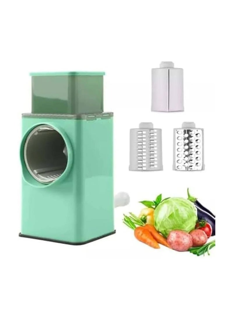 Multi-Function Vegetable Cutter: Upgraded Cheese Grater Shredder with 3 Interchangeable Blades, Perfect for Kitchen Prep - Image 2