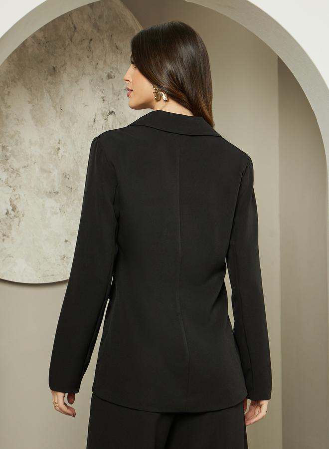 Styli Solid Single Breasted Blazer  - Image 5