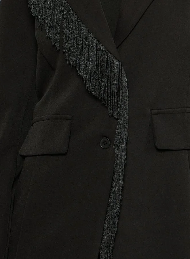 Styli Solid Single Breasted Blazer