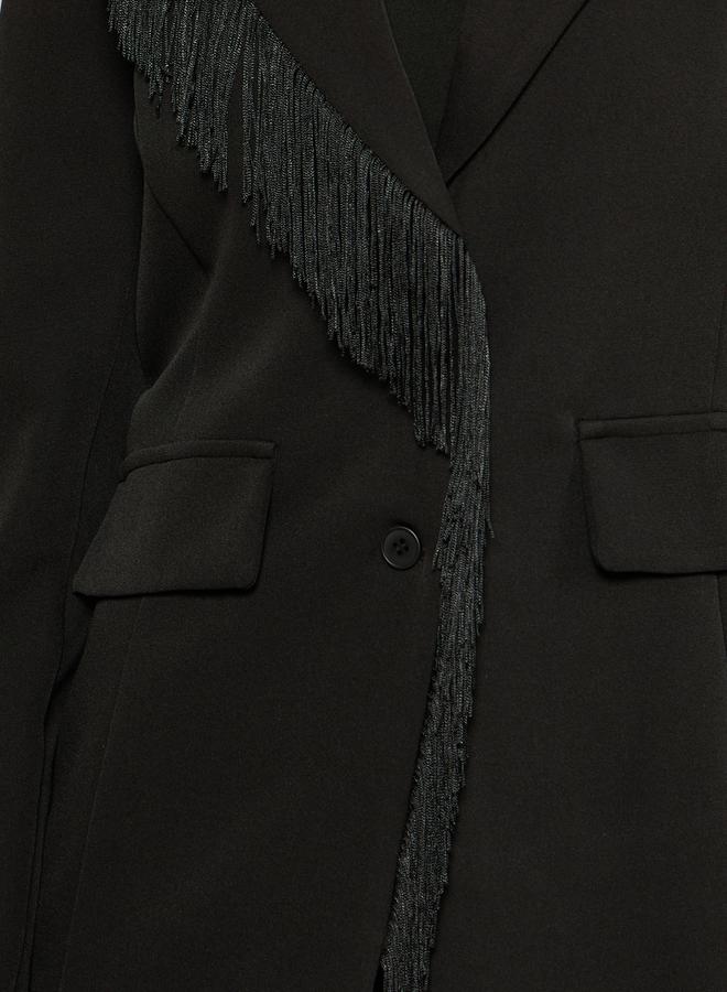 Styli Solid Single Breasted Blazer  - Image 4