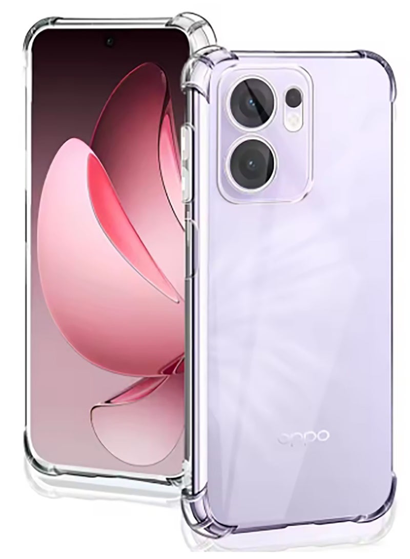 Case for Oppo Reno13 F Clear TPU Four Corners Grade Protection Cover Transparent Silicone - Image 1