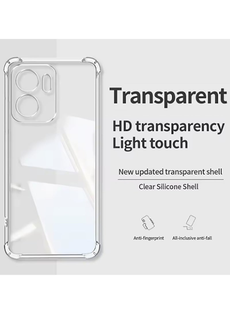Case for Oppo Reno13 F Clear TPU Four Corners Grade Protection Cover Transparent Silicone - Image 2